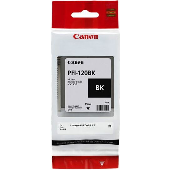 Картридж Canon PFI-120BK черный оригинальный, ресурс 130 страниц